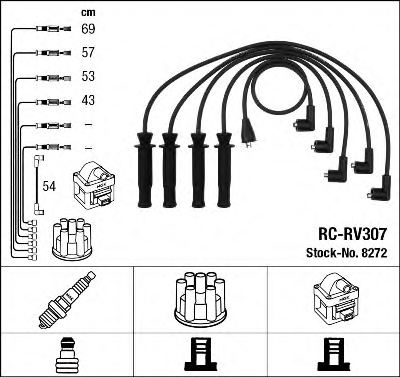 NGK 8272 Ignition Cable Kit